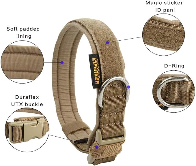 EXCELLENT ELITE SPANKER Puppy Dog Collar - Nylon Adjustable, Soft Padded Collar for Small Dogs