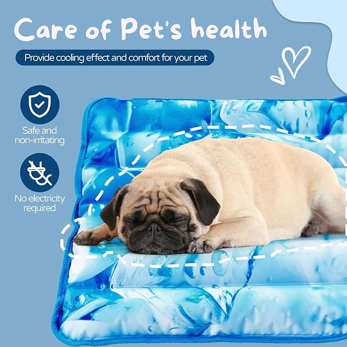 Dog Cooling Mat,Pet Cooling Mat for Dogs and Cats,Easy Washable,Suitable for All Types of Pets,Summer Keep Your Pet Cool (17.7X17.7in)