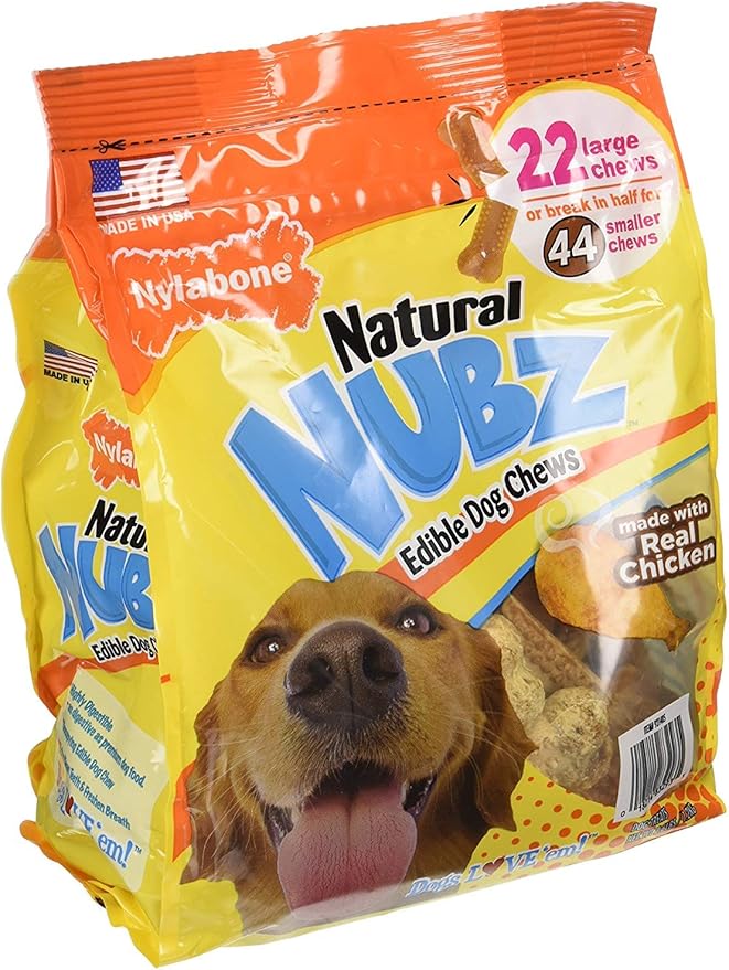Natural Nubz Edible Dog Chews 22ct. (2.6lb Bag)(Pack of 2)