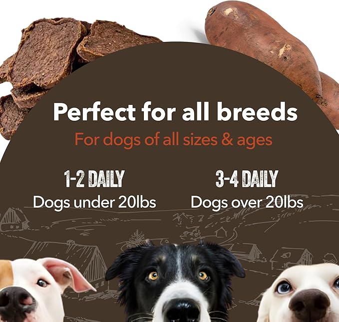 Gaines Family Farmstead Elk & Sweet Potato Dog Treats – 6 oz Natural, High-Protein, Grain-Free, Limited Ingredient Soft Chews for Gut Health and Sensitive Stomachs, Made in USA