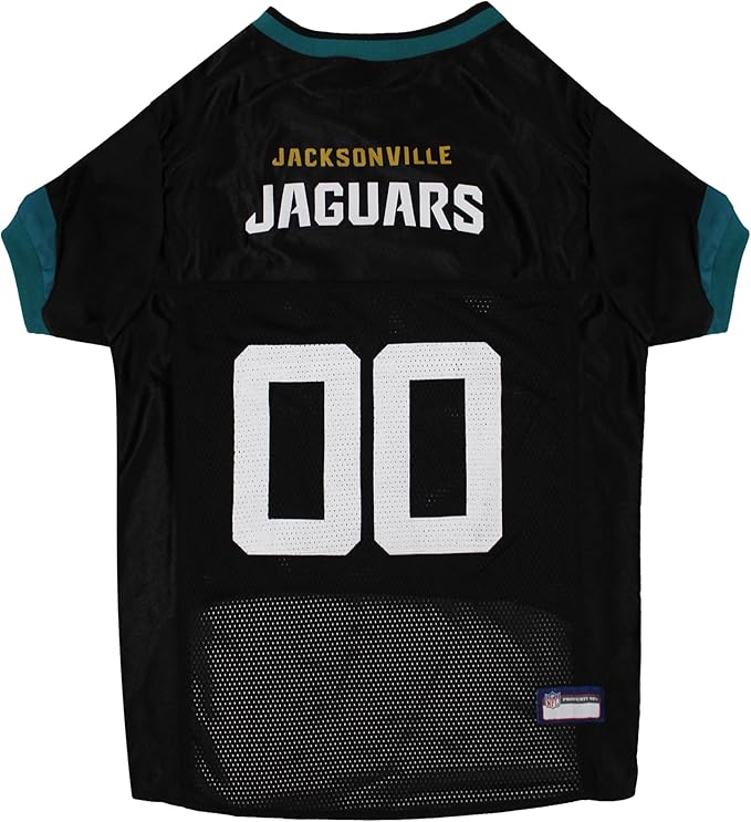 Pets First NFL Jacksonville Jaguars Dog Jersey, Size XX-Large. Licensed Dog Football Jersey Costume