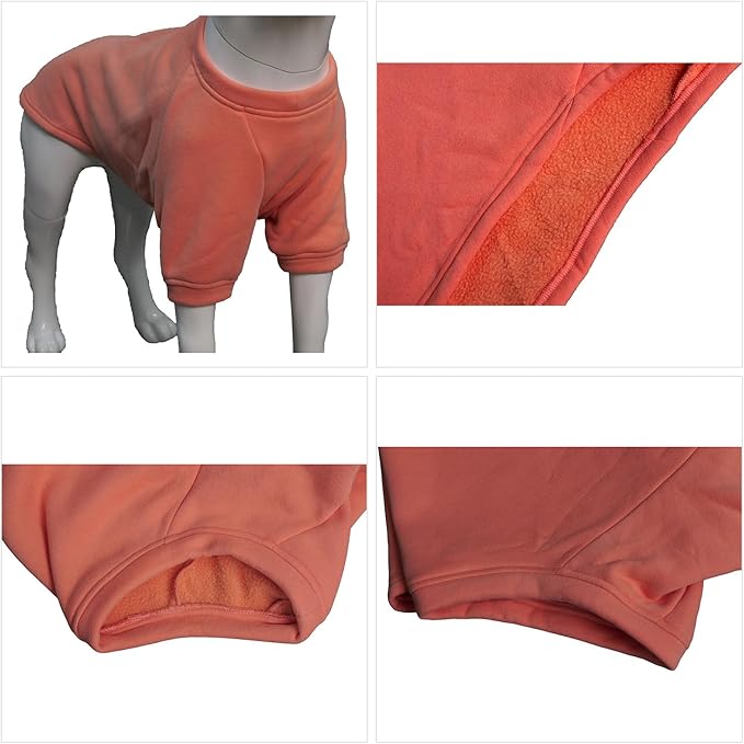 Lovelonglong Sweatshirt Cold Weather Pullover Autumn and Winter T-Shirts for Small Medium Large Size Dogs Lobster-Pink M