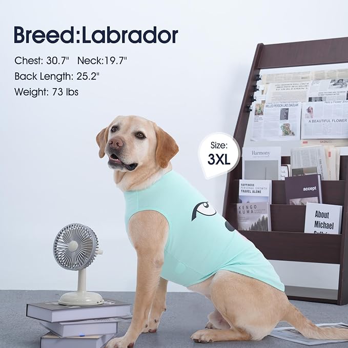 IECOii 2 Pack Pet Tank Top Tee Sleeveless| 2X-Large|Summer Dog Clothes Apparel,Pet Funny Costume Doggy T-Shirts Clothing for Large Dog Puppy Outfit Keep Body Heat Hot Weather Camp Hiking, Pink+Blue