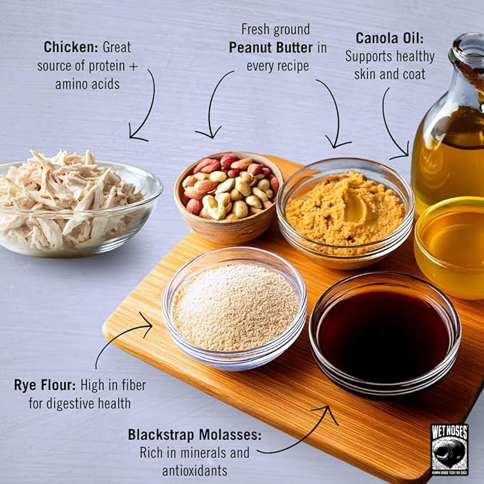 Organic Crunchy Dog Treats – for All Pet Sizes, Breeds – All-Natural Puppy Treat, Senior Dog Snack – 100% Human-Grade – Delicious Chews for Dogs - Meaty Smoked Chicken, 14 Oz (2 Pack)