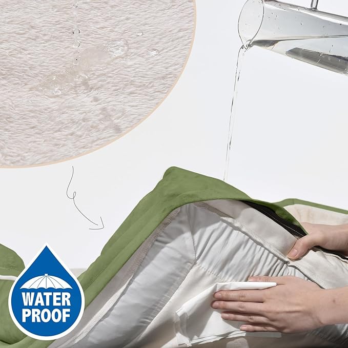 Comfort Expression Small Dog Beds Waterproof Orthopedic Foam Sofa Beds for Small Dogs Comfy Pet Bed with Washable Removable Cover & Non-Slip Bottom(XX-Small,Light Green)