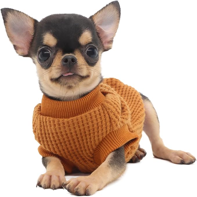 LOPHIPETS Lightweight Dog Sweaters for Puppy Small Dogs Puppy Chihuahua Yorkie Clothes-Yellow/XS