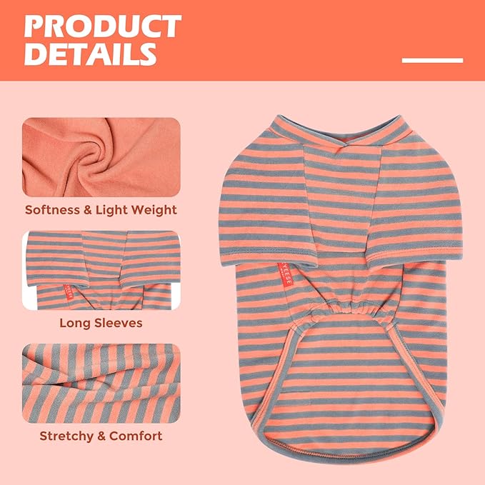 KYEESE 3Pack Dog Sweaters Soft Lightweight Dachshund Clothes Comfort Pullover Dog Sweatshirt Fleece Dog Sweater Dog Sweaters for Medium Dogs Boy Stretchy Dog Coats Dog Clothes