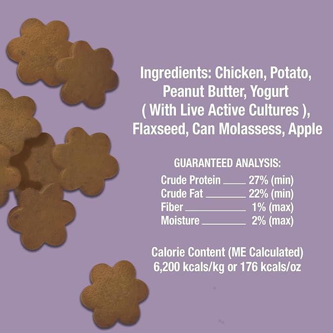 Whole Life Dog Living Treats for Dogs – Human Grade Probiotics for Digestive & Gut Health, Gas, Diarrhea, Vomit & Constipation Relief, Health Supplies - Peanut Butter, 12 oz (Pack of 1)