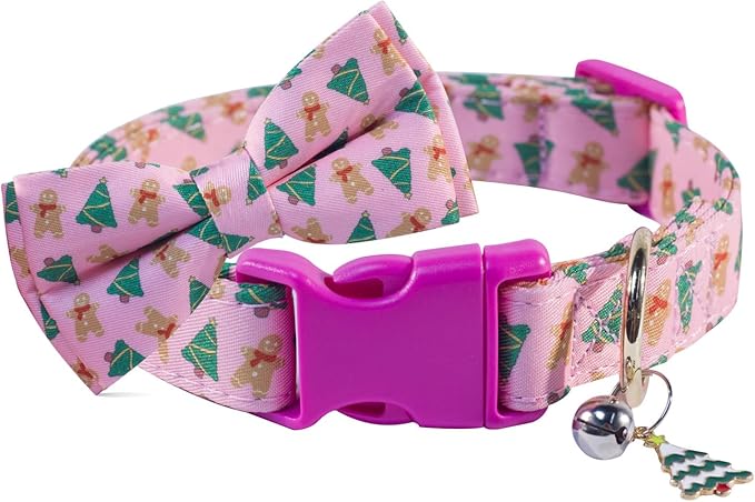 SuperBuddy Dog Collar, Adjustable Dog Collar with Bowtie, Pet Collar for Dog Soft Bowtie Dog Collars for Small Medium Large Pet