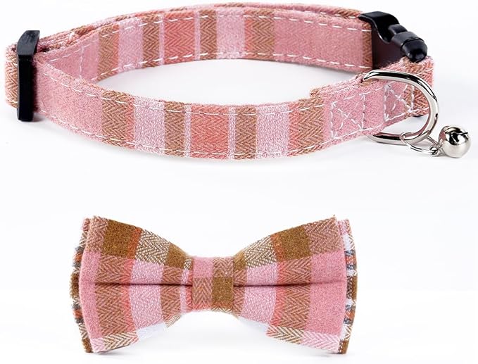 SuperBuddy Dog Collar, Adjustable Dog Collar with Bowtie, Pet Collar for Dog Soft Bowtie Dog Collars for Small Medium Large Pet