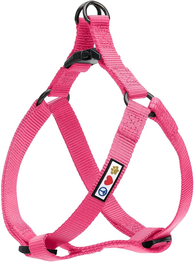 Pawtitas Solid Color Step in Dog Harness or Vest Harness Dog Training Walking of Your Puppy Harness Small Dog Harness Pink Dog Harness