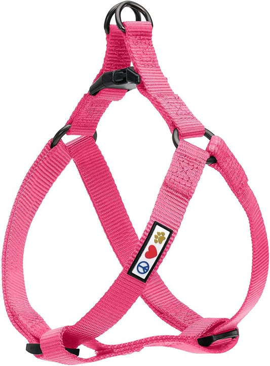 Pawtitas Solid Color Step in Dog Harness or Vest Harness Dog Training Walking of Your Puppy Harness Extra Small Dog Harness Pink Dog Harness