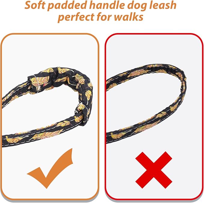 Dog Collar and Leash Set Adjustable Girls Puppy Floral Collars with Bow Tie for Small Medium Large Dogs(XS, Feather)