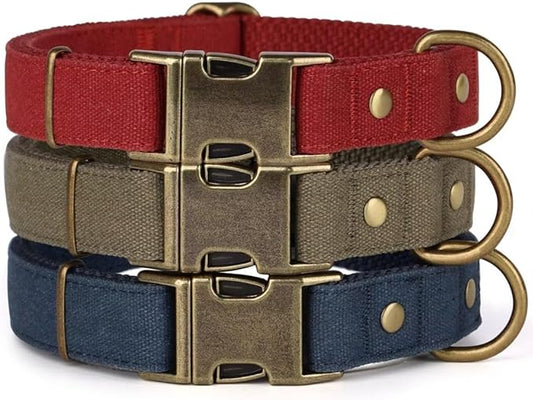 PET ARTIST Dog Collars for Small Dogs, Heavy Duty Dog Collar with Quick Release Metal Buckle, Soft Padded Nylon, Durable & Adjustable for Boy Gifts, Blue, S (Fit 10-16")