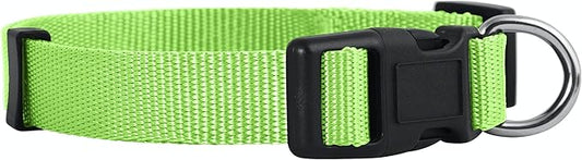 Native Pup Basic Nylon Dog Collar, Adjustable for Small, Medium, Large pet and Puppies Accessories, Cute Colors for Male, Female, boy, Girl, Puppy (Small, Neon)