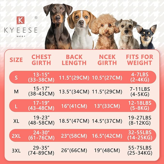 KYEESE 2Pack Soft Lightweight Dog Sweater - Fleece Sweatshirt Comfort Dachshund Clothes Pullover - Stretchy Coats for Medium Dogs Boy