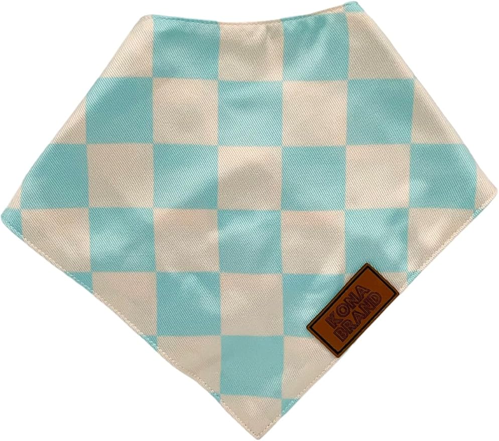 KonaBrandCo- Premium Handmade Dog Bandana | Dual Layered Silky Durable Polyester Fabric | Adjustable Fit Custom Shape- Won't Roll (Medium, LUNA)