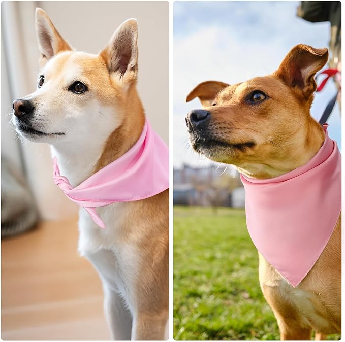 Segarty 60 Pack Pet Scarf, 26.7"x17.3" Triangle Bibs Washable Dog Bandanas Accessories Bulk for Small Medium Dogs Cats Large Puppy, Adjustable Reversible Boy Pets Birthday Kerchief