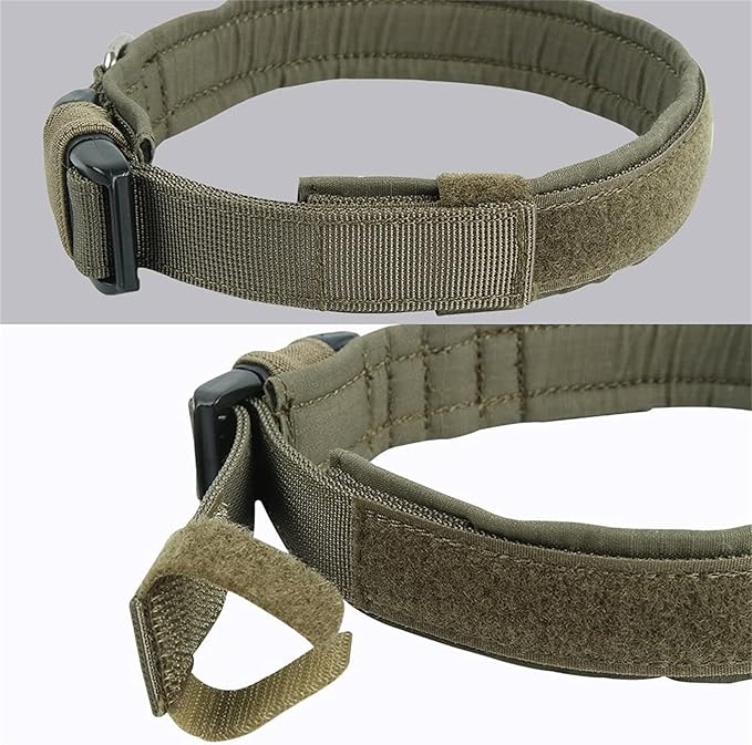 Excellent Elite Spanker Tactical Dog Collar Military Training Nylon Adjustable Dog Collar for Large Medium Small Dog(RGN-S)