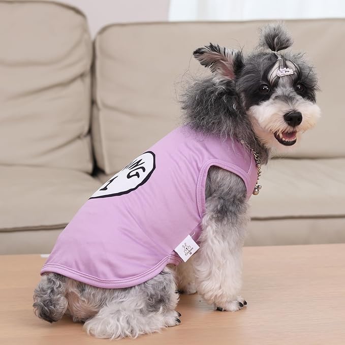 CuteBone Dog Shirts 2-Pack Soft Pet Clothes Breathable Summer Vest for Small Puppy and Stretchy Cat Apparel 2BX21XS-D