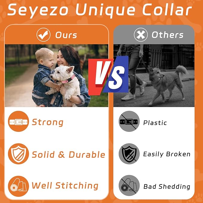 Dog Collar, Cute Floral Puppy Collar for Boys Girls Small Medium Large Dogs, Adjustable Soft Pet Collar Fancy Floral with Quick Release Buckle for Males Females, Pink Rose,S