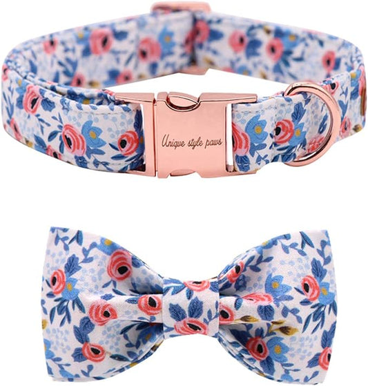 Unique style paws Dog Collar Bow tie Collar Adjustable Collars for Dogs and Cats Small Medium Large
