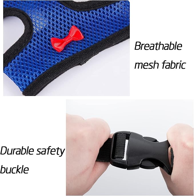 4 Pcs Adjustable Chicken Harness with Leash- 4 Styles Comfortable Hen Vest Breathable Mesh Training Harness and Leash for 2.5-3.6 Lb Duck Goose Hen Small Pets