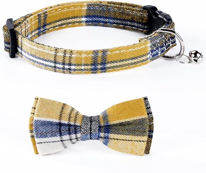 SuperBuddy Dog Collar, Adjustable Dog Collar with Bowtie, Pet Collar for Dog Soft Bowtie Dog Collars for Small Medium Large Pet