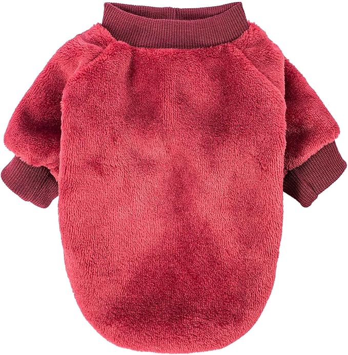 FabriCastle Christmas Dog Sweater, 2-Pack Dog Clothes, Soft and Warm Pet Jackets for Small Dogs & Cats, Winter Pet Apparel Costumes, Puppy Outfits for Christmas (Dark red,Dark Green, XX-Large)