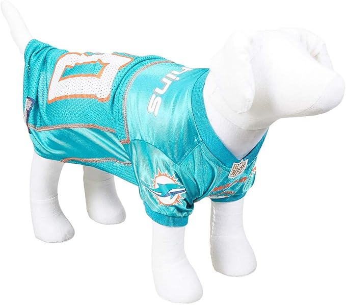 Pets First NFL Miami Dolphins Dog Jersey - Size Large - Best Dog Football Jersey Costume