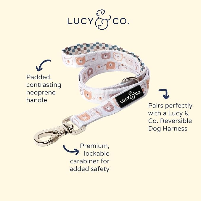 Lucy & Co. 5 Foot Designer Dog Leash for Small, Medium or Big Dogs or Puppies Puppy – Pet Accessories & Supplies –(Unbearably Cute, Small)