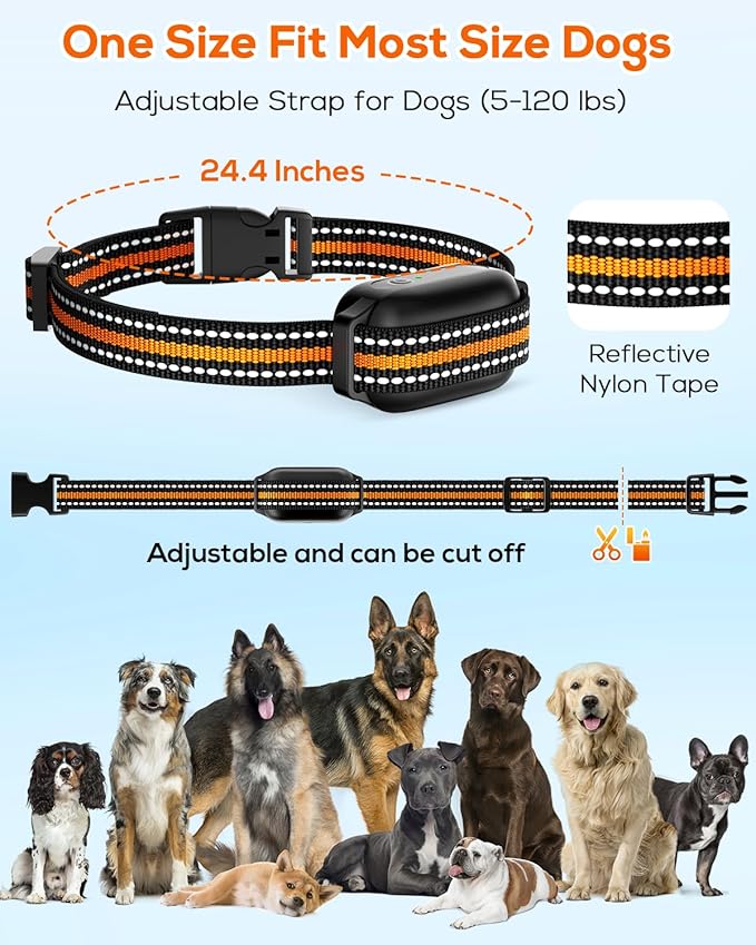 Dog Shock Collar for 2 Dogs (5-120lbs) 3300FT Dog Training Collar with Remote, Rechargeable E-Collar Waterproof Collars with 3 Training Modes for Large Medium Small Dog