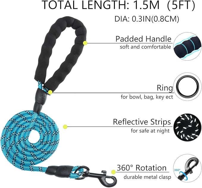 Dog Harness for Small Dogs No Pull, Puppy Harness and Leash Set, Easy Walk Dog Harness for Walking, Grey& Blue， XXS