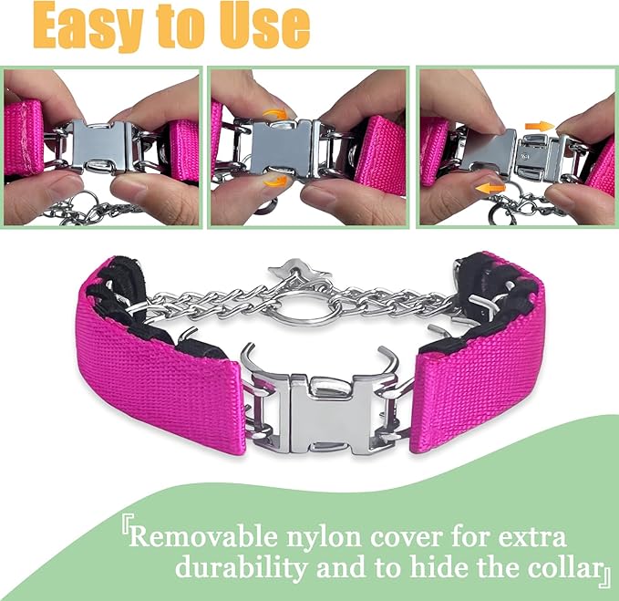 Adjustable Dog Collar with Quick Release Buckle for Small Medium Large Dogs