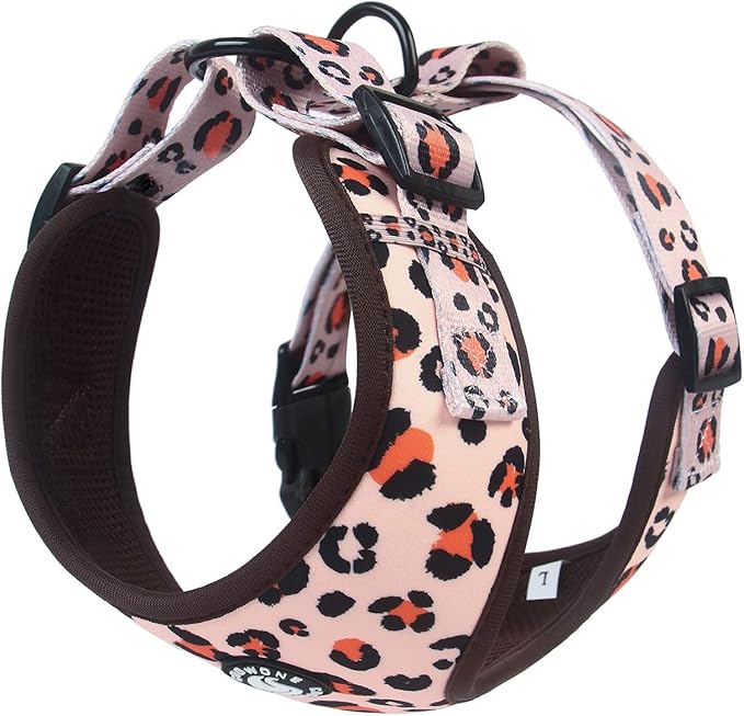 Dog Cat Harness and Leash Set, Puppia Soft Mesh Padded and Adjustable Puppy Vest Cute Dog Clothes Escape Proof Easy Walk Pet Accessories