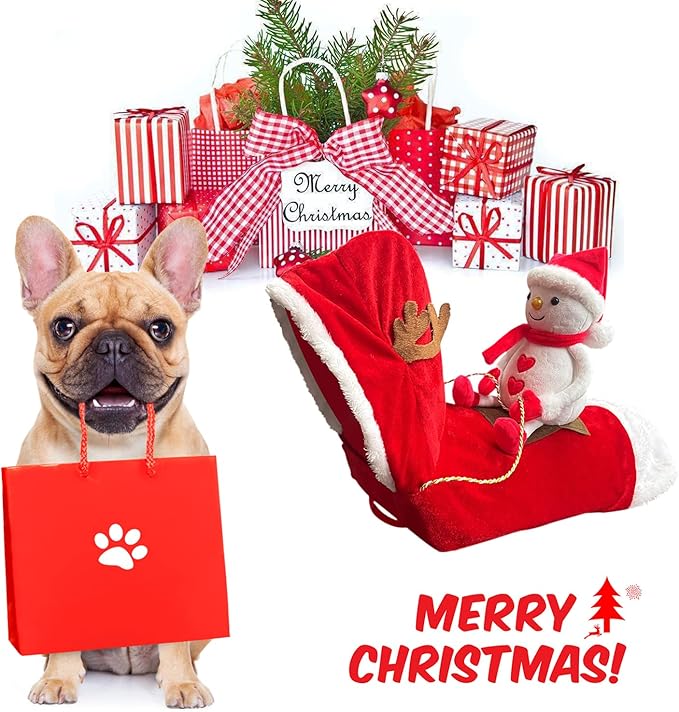 Idepet New Snowman Dog Costume Pet Dogs Costume Coat for Christmas Cosplay,Novelty Pet Dogs Winter Hoodie Vest Clothes Santa Dress up Decor for Cat Dog Puppy Christmas Party