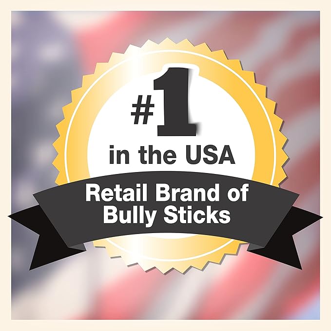 Cadet Bully Sticks for Extra-Small Dogs, All-Natural Beef Pizzle, Rawhide-Free Long-Lasting Dog Chews for Aggressive Chewers, 8 oz