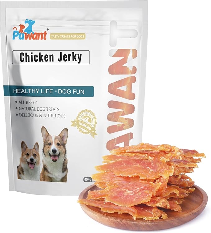 Chicken Jerky for Dogs Treats Training Snacks Dog Chew Treats Rawhide Free for Small and Large Dog 1lb/454g