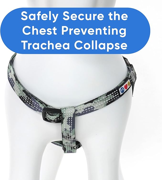 Pawtitas Dog Harness Medium Sized Dog Camouflage Grey Dog Harness Step in from a Senior Dog to a Puppy Harness Adjustable Reflective Dog Harness S Reflective Dog Vest