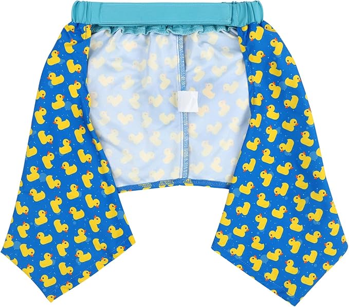 HDE Dog Swim Trunks Hawaiian Board Shorts Beach Pool Swimsuit for XS to XXL Dogs Rubber Ducks - M