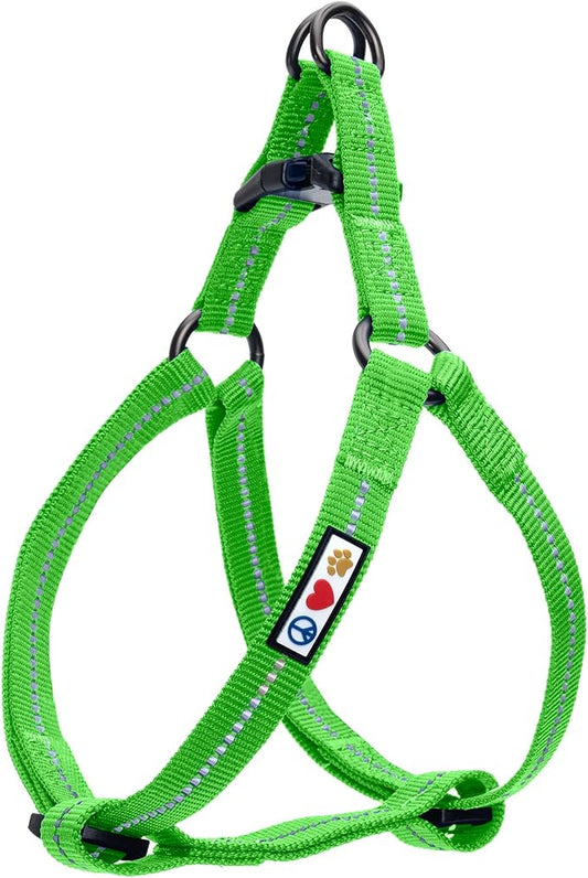 Pawtitas ♻️ Recycled Dog Harness with Reflective Stitched a Puppy Harness Made from Plastic Bottles Collected from Oceans Small Earth Green