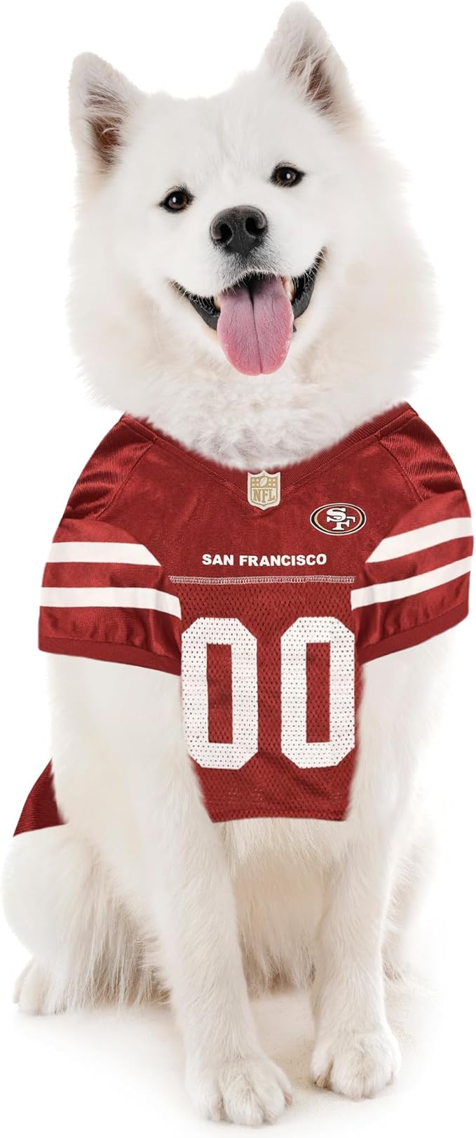 Pets First San Francisco 49ers Dog Jersey, Size 3X-Large. Best Football Jersey Costume for Dogs & Cats