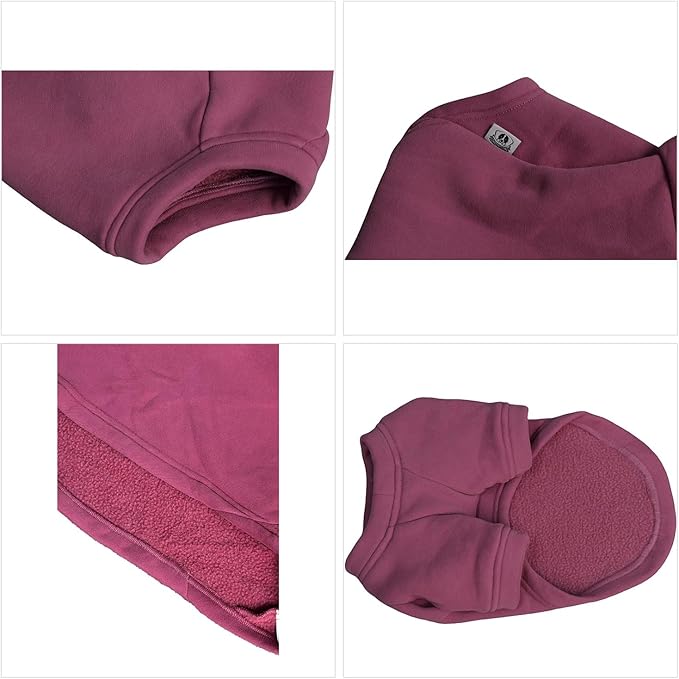 Lovelonglong Dog Sweatshirt - Cold Weather Pullover for Small to Large Dogs - Autumn & Winter T-Shirts - Taro-Purple, XL