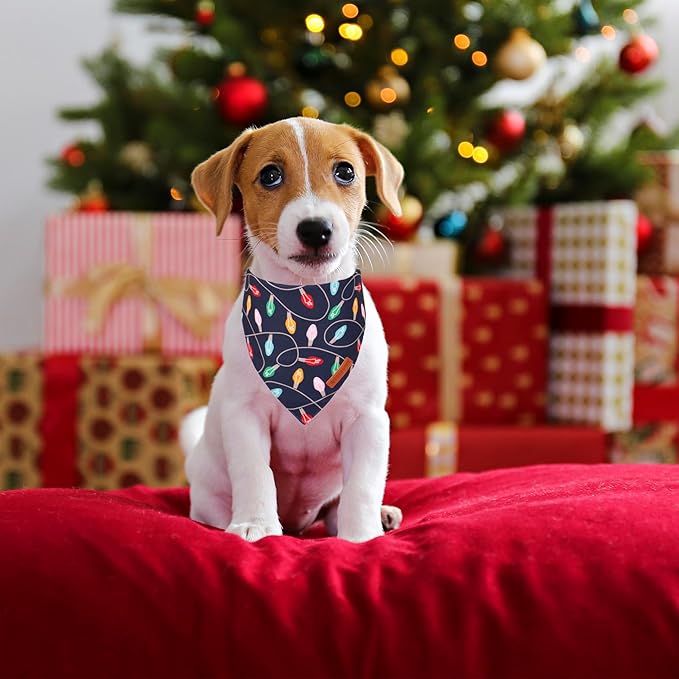 ADOGGYGO Christmas Dog Bandana, Snowman Xmas Pet Scarf, Premium Durable Fabric, Christmas Bandanas for Small Dogs Pets (Small)
