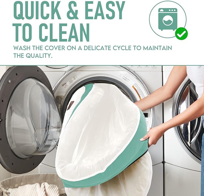 OhGeni Orthopedic Dog Couch Medium Sized Pet Beds for Fathers Gifts with Comfort Foam Support, Soft Indestructible Fabric, Machine Washable Waterproof Removable Cover, 28-Inch (Turquoise)