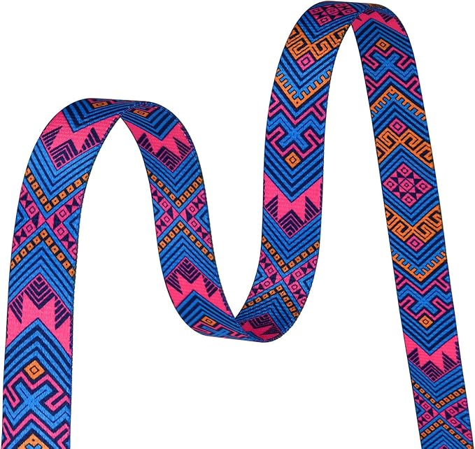 Dog Collar with Bohemia Floral Tribal Geometric Patterns - Soft Ethnic Style Collar Adjustable for Small Medium Large Dogs(Orange Ethnic Style,XS)