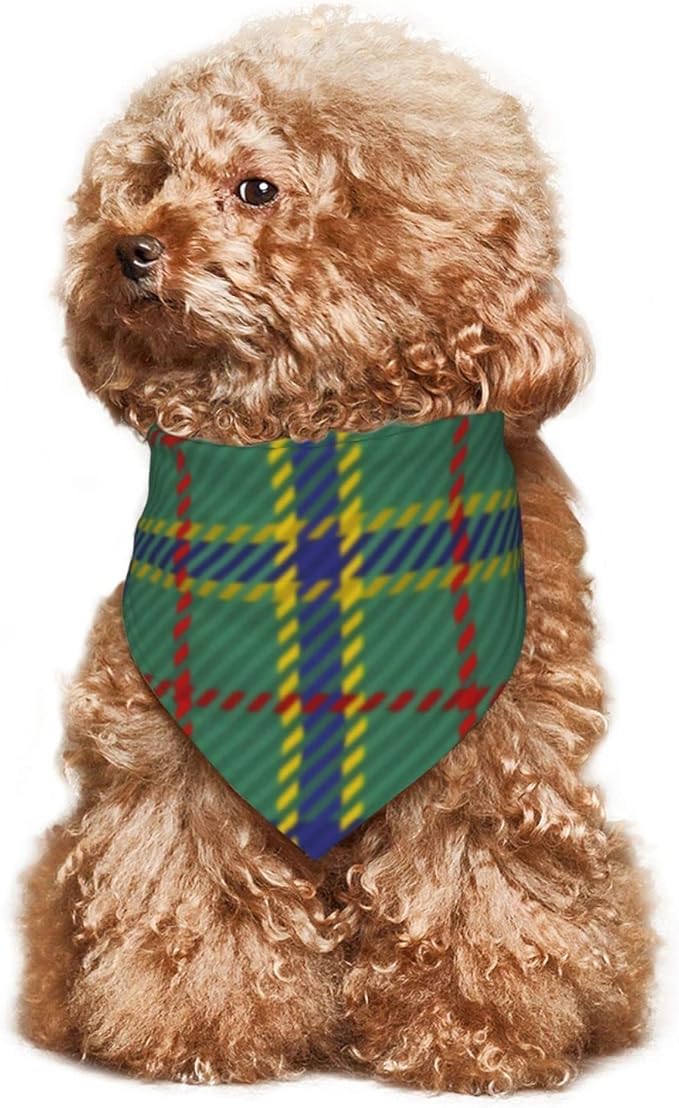 Pet Triangle Scarf, Platt Tartan pet cat and Dog Scarf, Pet Clothing Accessories, Plaid Pet Scarf, for Small to Large Dogs Cats
