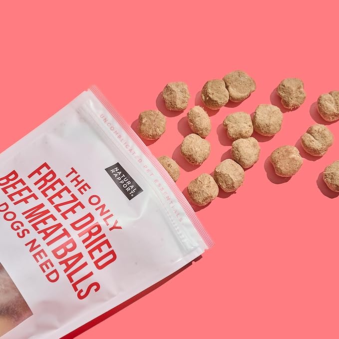 Natural Rapport Beef Meatball Dog Treats - The Only Beef Meatballs Dogs Need - All Natural Dog Treats for Small and Large Dogs (4 oz)