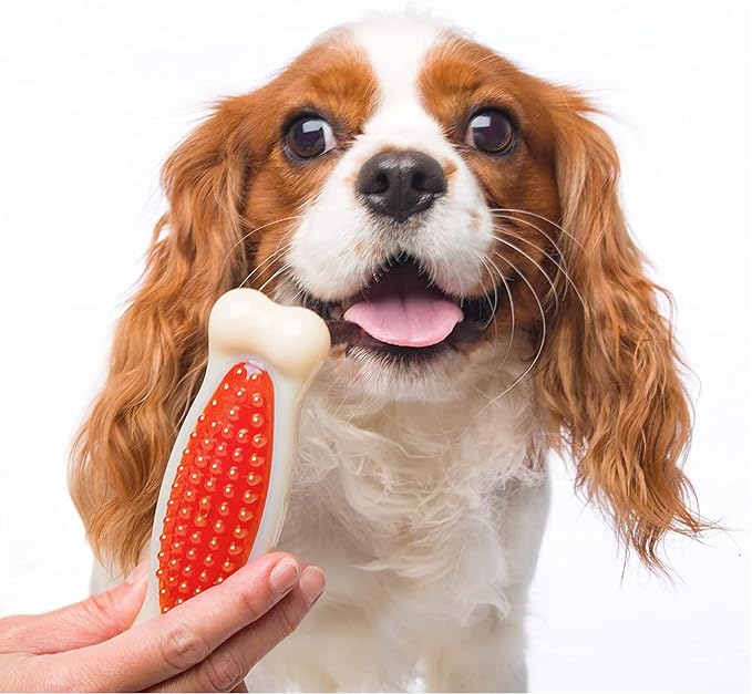 Hartz Chew 'n Clean Tuff Bone Bacon Scented Dental Dog Chew Toy - Large