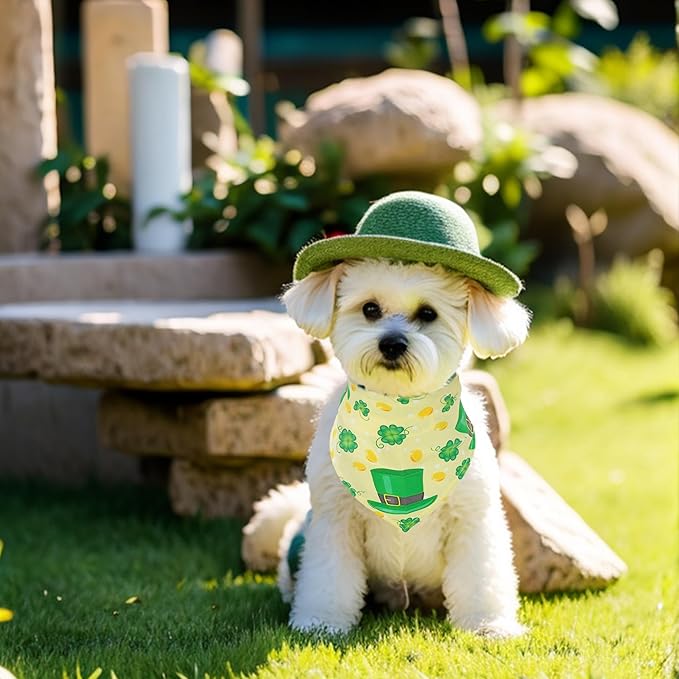 30 Pcs St.Patricks Day Easter Dog Bandanas Bulk 18 Inch Dog Bandanas for Small Dogs Breed Adjustable Puppy Cats Polyester Scarves Party Grooming S